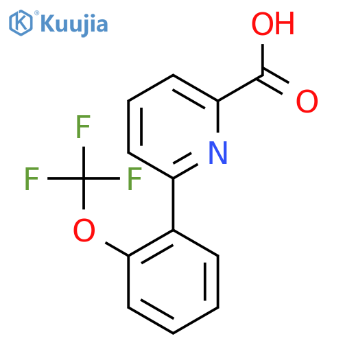 6-(2-(Trifluoromethoxy)phenyl)picolinic acid structure