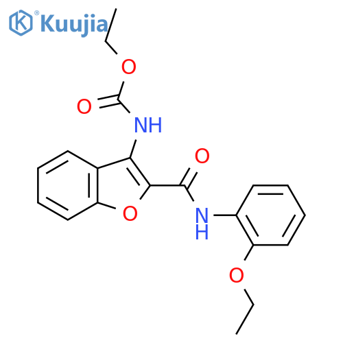 ethyl N-{2-(2-ethoxyphenyl)carbamoyl-1-benzofuran-3-yl}carbamate structure