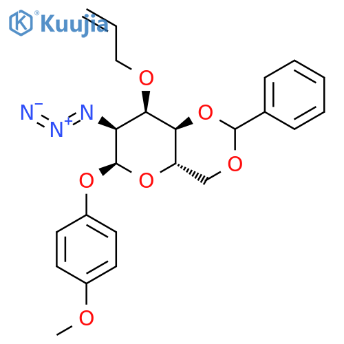 4-Methoxyphenyl 3-O-Allyl-2-azido-4,6-O-benzylidene-2-deoxy-β-D-galactopyranoside structure