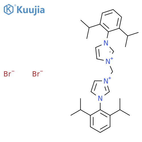 3,3'-Methylenebis[1-(2,6-diisopropylphenyl)-3-imidazolium Bromide] structure