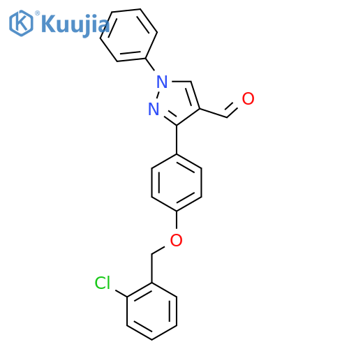 3-(4-((2-Chlorobenzyl)oxy)phenyl)-1-phenyl-1H-pyrazole-4-carbaldehyde structure