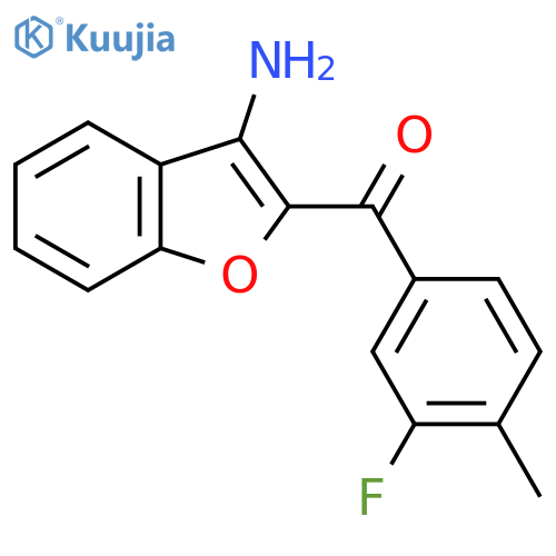 2-(3-Fluoro-4-methylbenzoyl)-1-benzofuran-3-amine structure