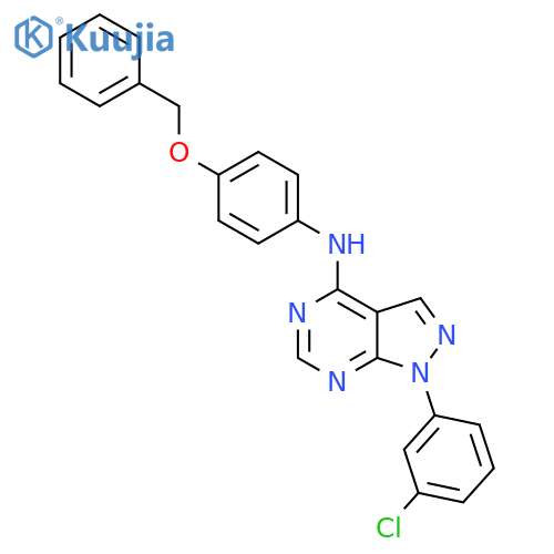 N-4-(benzyloxy)phenyl-1-(3-chlorophenyl)-1H-pyrazolo3,4-dpyrimidin-4-amine structure