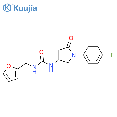 3-1-(4-fluorophenyl)-5-oxopyrrolidin-3-yl-1-(furan-2-yl)methylurea structure
