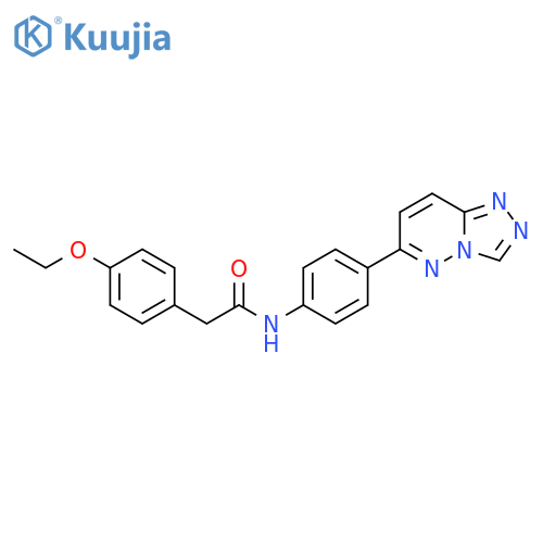 2-(4-ethoxyphenyl)-N-(4-{1,2,4triazolo4,3-bpyridazin-6-yl}phenyl)acetamide structure