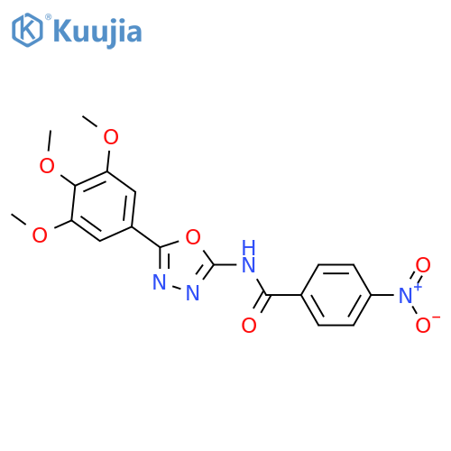 4-nitro-N-5-(3,4,5-trimethoxyphenyl)-1,3,4-oxadiazol-2-ylbenzamide structure
