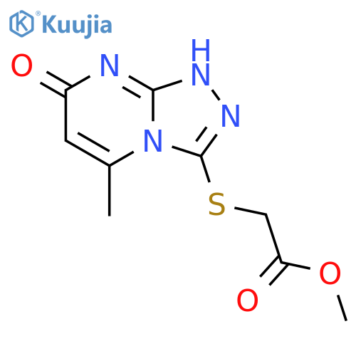 methyl 2-[(5-methyl-7-oxo-1H-[1,2,4]triazolo[4,3-a]pyrimidin-3-yl)sulfanyl]acetate structure