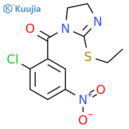1-(2-chloro-5-nitrobenzoyl)-2-(ethylsulfanyl)-4,5-dihydro-1H-imidazole structure