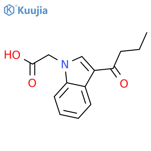 (3-Butyryl-1H-indol-1-yl)acetic Acid structure