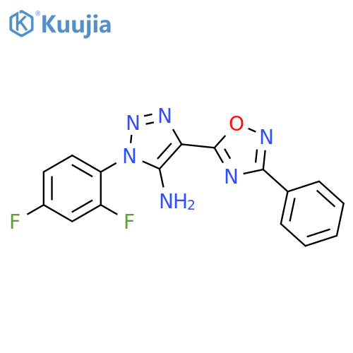 1-(2,4-difluorophenyl)-4-(3-phenyl-1,2,4-oxadiazol-5-yl)-1H-1,2,3-triazol-5-amine structure