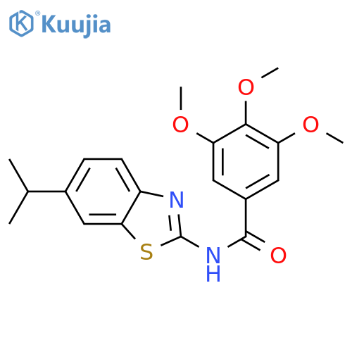3,4,5-trimethoxy-N-6-(propan-2-yl)-1,3-benzothiazol-2-ylbenzamide structure