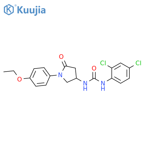 1-(2,4-dichlorophenyl)-3-1-(4-ethoxyphenyl)-5-oxopyrrolidin-3-ylurea structure