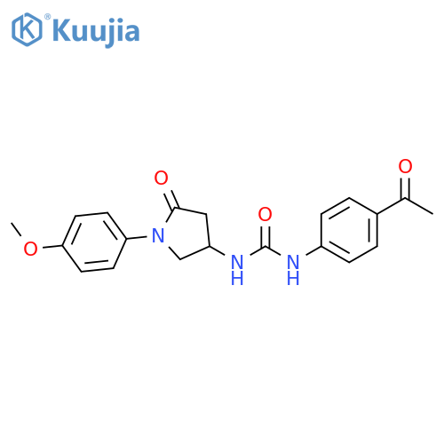 1-(4-acetylphenyl)-3-1-(4-methoxyphenyl)-5-oxopyrrolidin-3-ylurea structure