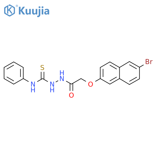 1-(2-(6-Bromo(2-naphthyloxy))acetyl)-4-phenylthiosemicarbazide structure