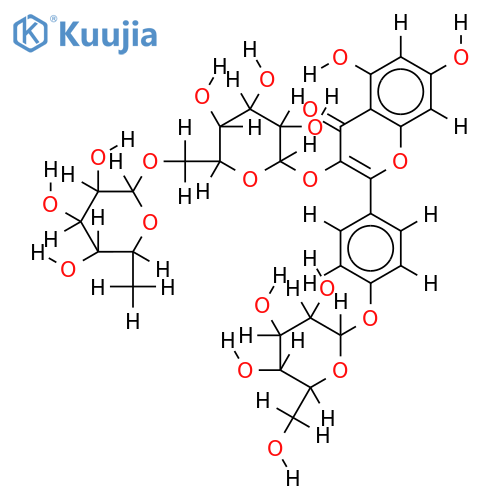 3-O-Rutinoside,4'-O-beta-D-glucopyranoside-3,4',5,7-Tetrahydroxyflavone structure