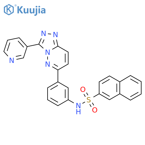 N-{3-3-(pyridin-3-yl)-1,2,4triazolo4,3-bpyridazin-6-ylphenyl}naphthalene-2-sulfonamide structure
