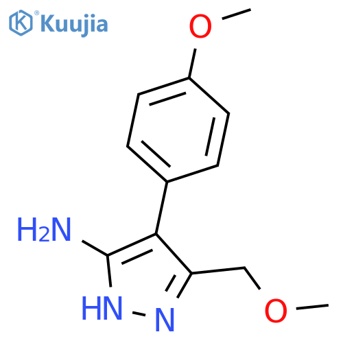 3-(Methoxymethyl)-4-(4-methoxyphenyl)-1H-pyrazol-5-amine structure