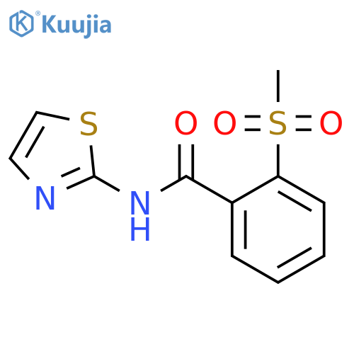 2-methanesulfonyl-N-(1,3-thiazol-2-yl)benzamide structure