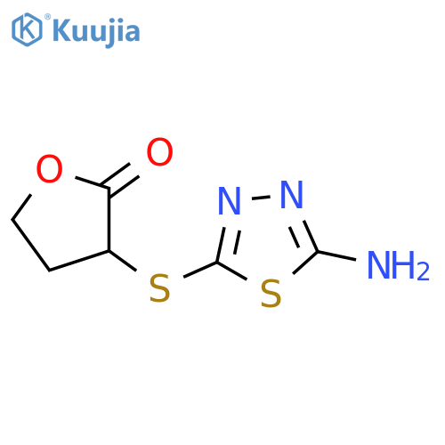 3-[(5-amino-1,3,4-thiadiazol-2-yl)sulfanyl]dihydrofuran-2(3H)-one structure