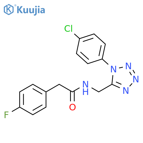 N-{1-(4-chlorophenyl)-1H-1,2,3,4-tetrazol-5-ylmethyl}-2-(4-fluorophenyl)acetamide structure
