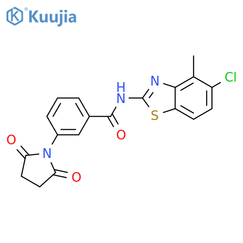 N-(5-chloro-4-methyl-1,3-benzothiazol-2-yl)-3-(2,5-dioxopyrrolidin-1-yl)benzamide structure
