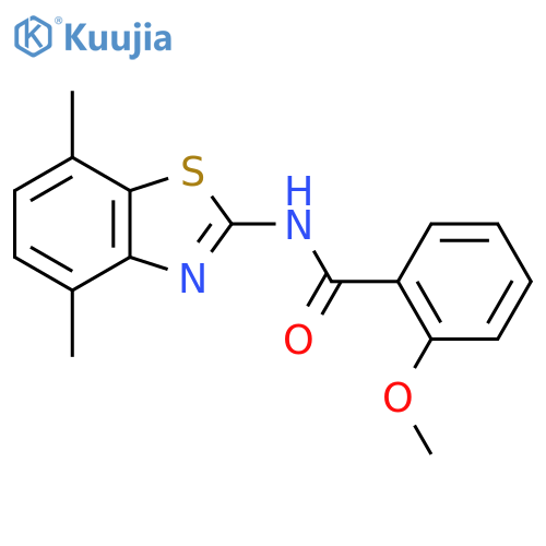 N-(4,7-dimethyl-1,3-benzothiazol-2-yl)-2-methoxybenzamide structure