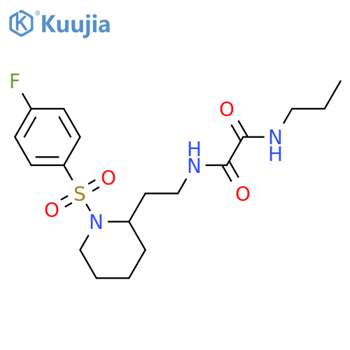 N'-{2-1-(4-fluorobenzenesulfonyl)piperidin-2-ylethyl}-N-propylethanediamide structure