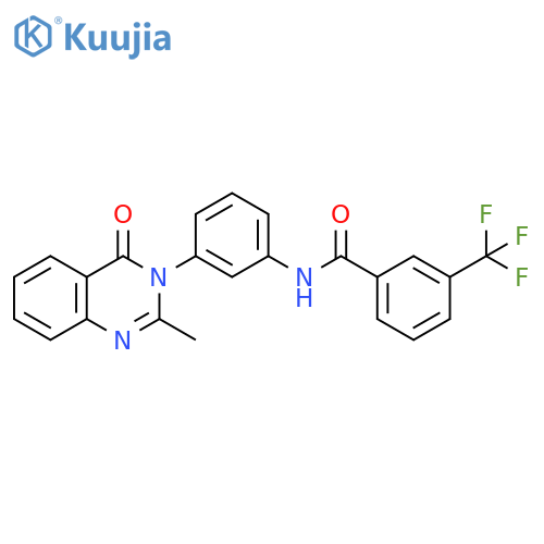 N-3-(2-methyl-4-oxo-3,4-dihydroquinazolin-3-yl)phenyl-3-(trifluoromethyl)benzamide structure