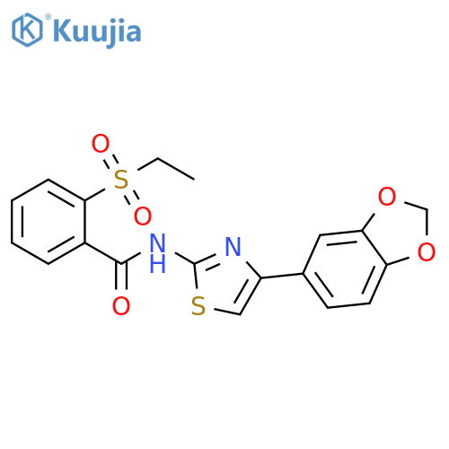 N-4-(2H-1,3-benzodioxol-5-yl)-1,3-thiazol-2-yl-2-(ethanesulfonyl)benzamide structure