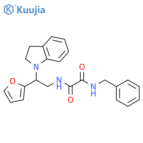 N'-benzyl-N-2-(2,3-dihydro-1H-indol-1-yl)-2-(furan-2-yl)ethylethanediamide structure