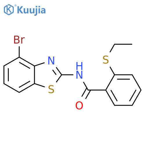 N-(4-bromo-1,3-benzothiazol-2-yl)-2-(ethylsulfanyl)benzamide structure