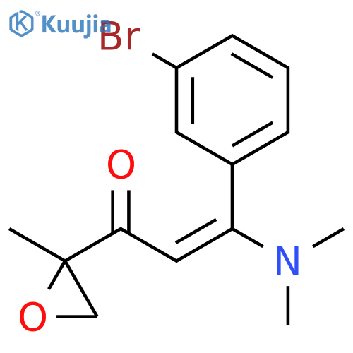 2-Propen-1-one,3-(3-bromophenyl)-3-(dimethylamino)-1-(2-methyloxiranyl)-, (E)- structure