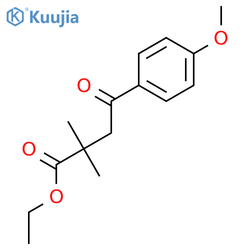 ethyl 4-(4-methoxyphenyl)-2,2-dimethyl-4-oxo-butanoate structure