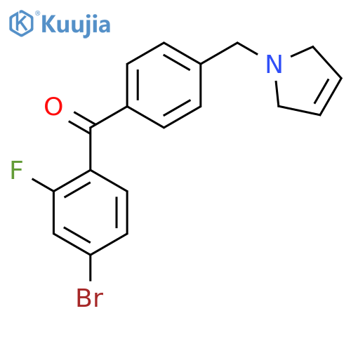 (4-bromo-2-fluorophenyl)-[4-(2,5-dihydropyrrol-1-ylmethyl)phenyl]methanone structure