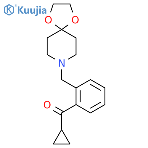 Cyclopropyl 2-8-(1,4-dioxa-8-azaspiro-4.5decyl)methylphenyl ketone structure