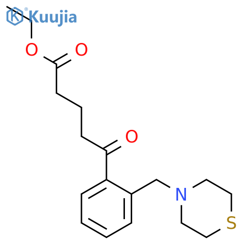 Ethyl 5-oxo-5-2-(thiomorpholinomethyl)phenylvalerate structure