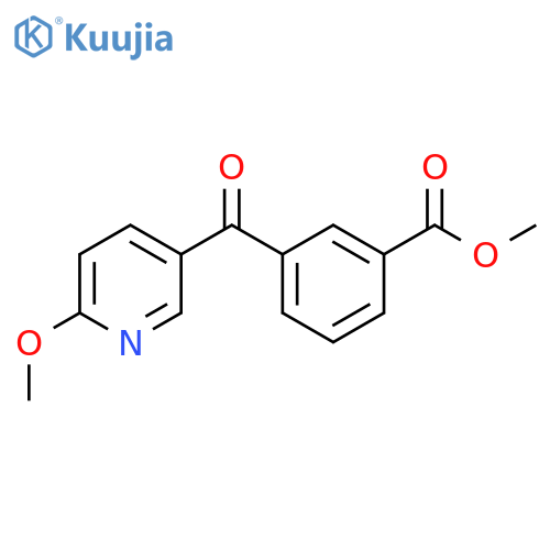 Methyl 3-(6-methoxynicotinoyl)benzoate structure