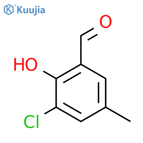3-Chloro-2-hydroxy-5-methylbenzaldehyde structure