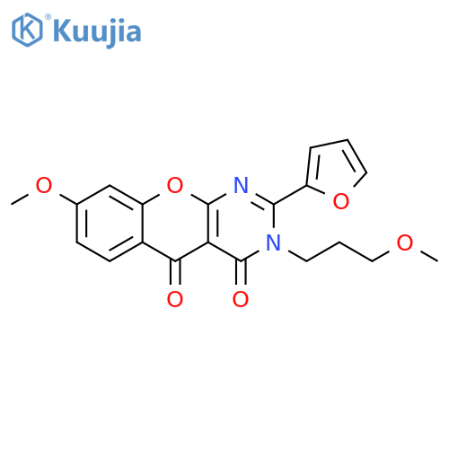2-(furan-2-yl)-8-methoxy-3-(3-methoxypropyl)chromeno[2,3-d]pyrimidine-4,5-dione structure