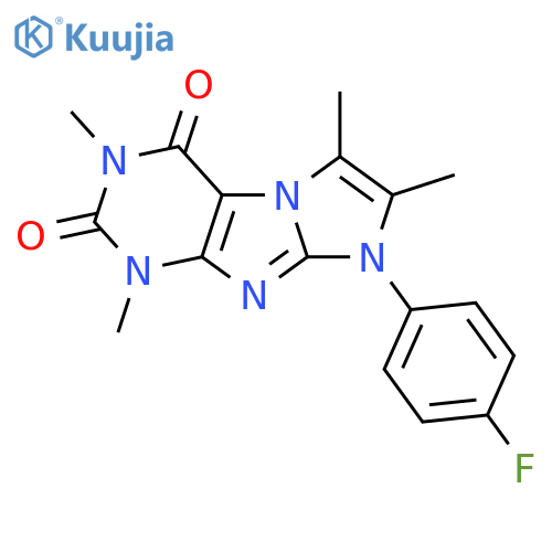 8-(4-fluorophenyl)-1,3,6,7-tetramethyl-1H,2H,3H,4H,8H-imidazo1,2-gpurine-2,4-dione structure
