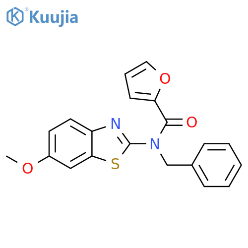 N-benzyl-N-(6-methoxy-1,3-benzothiazol-2-yl)furan-2-carboxamide structure