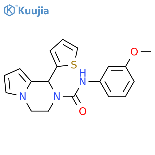 N-(3-methoxyphenyl)-1-(thiophen-2-yl)-1H,2H,3H,4H-pyrrolo1,2-apyrazine-2-carboxamide structure