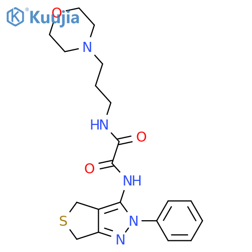 N'-3-(morpholin-4-yl)propyl-N-{2-phenyl-2H,4H,6H-thieno3,4-cpyrazol-3-yl}ethanediamide structure