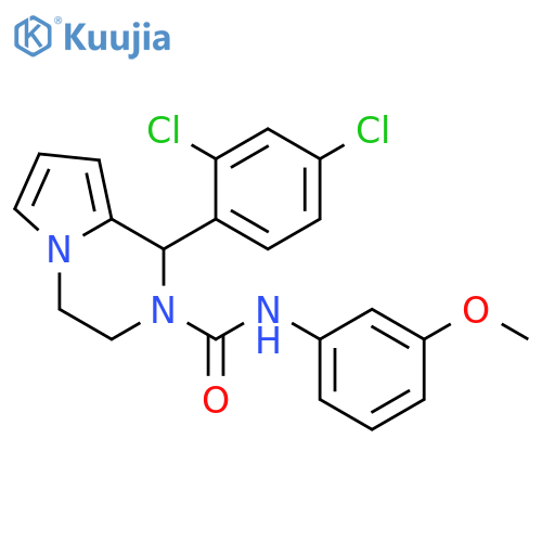 1-(2,4-dichlorophenyl)-N-(3-methoxyphenyl)-1H,2H,3H,4H-pyrrolo1,2-apyrazine-2-carboxamide structure