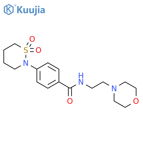 4-(1,1-dioxo-1lambda6,2-thiazinan-2-yl)-N-2-(morpholin-4-yl)ethylbenzamide structure