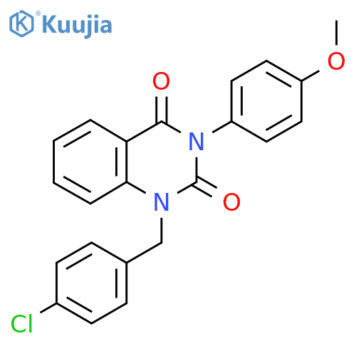 1-(4-chlorophenyl)methyl-3-(4-methoxyphenyl)-1,2,3,4-tetrahydroquinazoline-2,4-dione structure