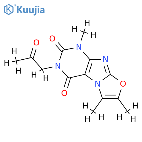 1,6,7-trimethyl-3-(2-oxopropyl)-1H,2H,3H,4H-1,3oxazolo3,2-gpurine-2,4-dione structure