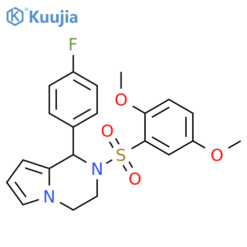 2-(2,5-dimethoxybenzenesulfonyl)-1-(4-fluorophenyl)-1H,2H,3H,4H-pyrrolo1,2-apyrazine structure