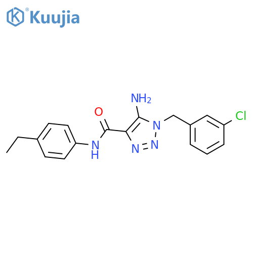5-amino-1-(3-chlorophenyl)methyl-N-(4-ethylphenyl)-1H-1,2,3-triazole-4-carboxamide structure