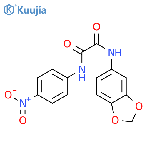 N-(2H-1,3-benzodioxol-5-yl)-N'-(4-nitrophenyl)ethanediamide structure